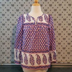 J. Crew Long Sleeve Cotton Paisley Shirt